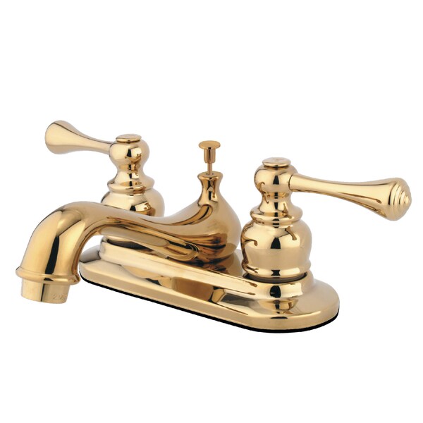 Kingston Brass 4" Centerset Bathroom Faucet, Polished Brass KB602BL - main